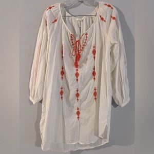 H&M Sheer Dress | Size: 6 | Color: Cream/ orange details